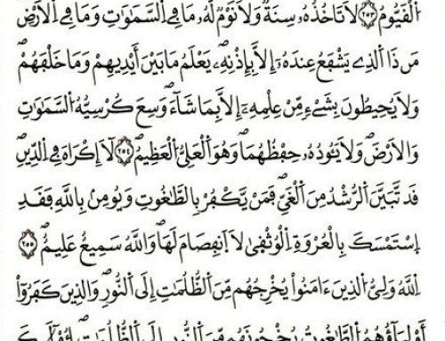 Chapter 2 [al-Baqara], Verses 255-7